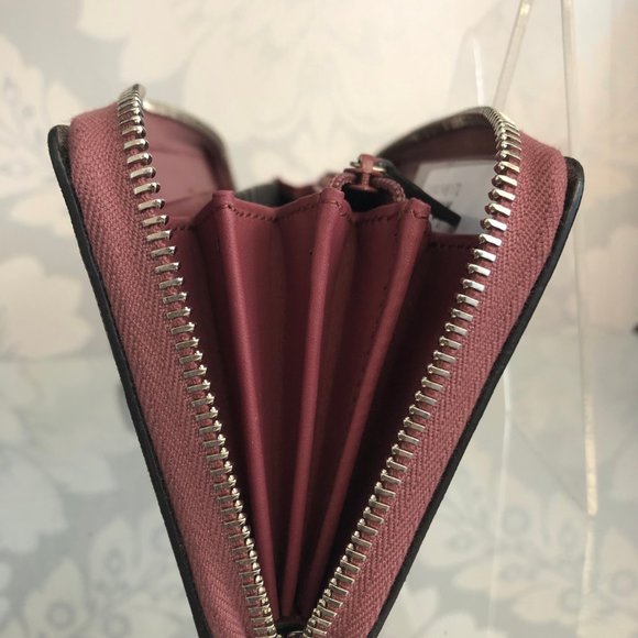 GUCCI Floral Monogram Canvas Accordian Wallet NEW - Picture 4 of 6